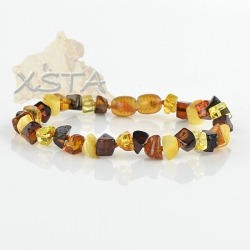 Multi amber bracelet with screw clasp